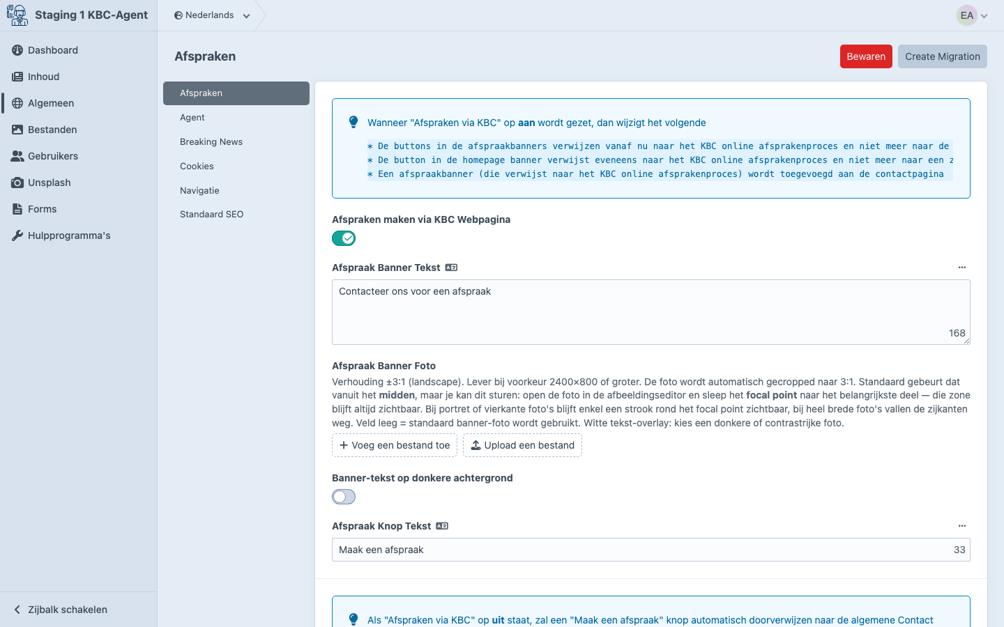 Afspraken-global in Algemeen