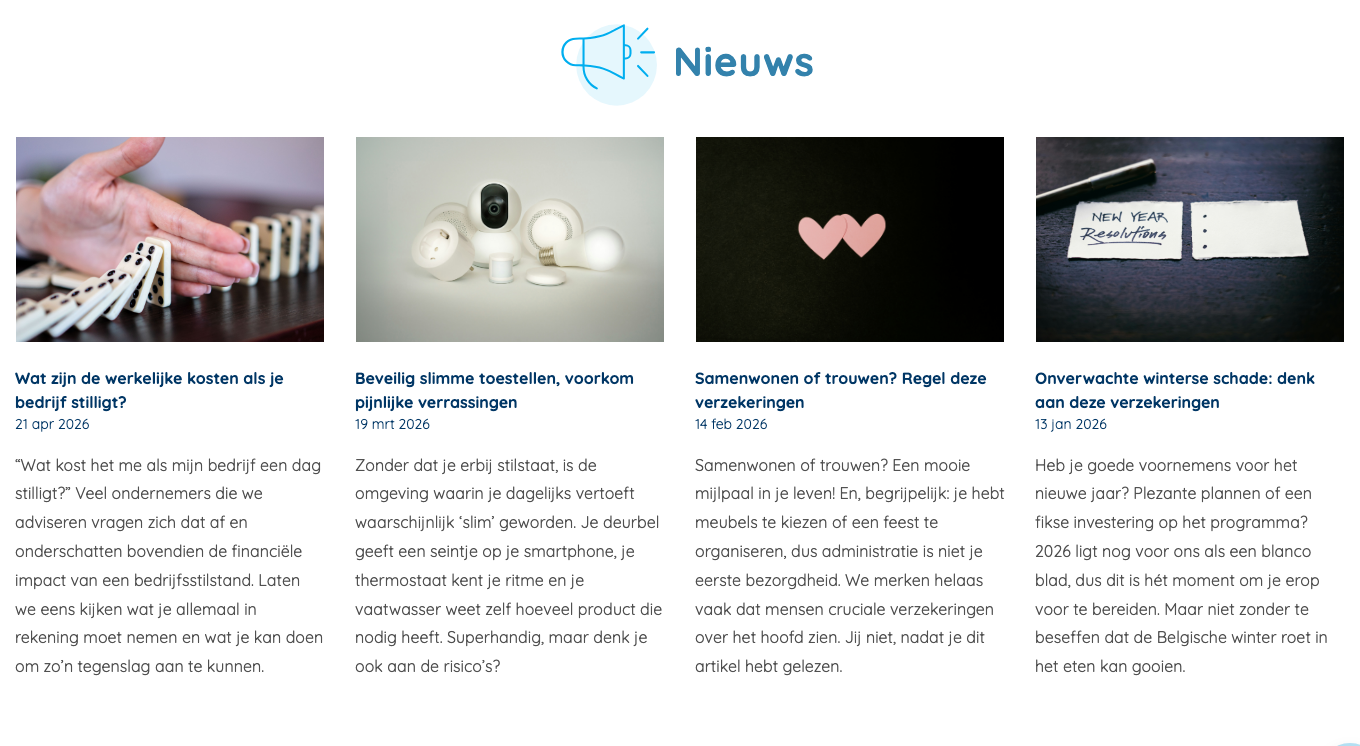 nieuws-blok op de site