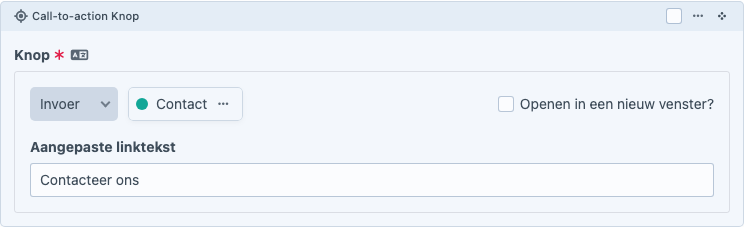 CTA-knop in de Content Builder